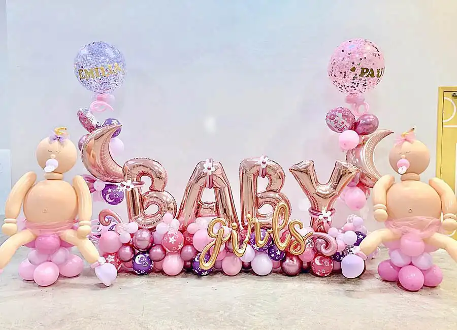 Baby shower balloon bouquets