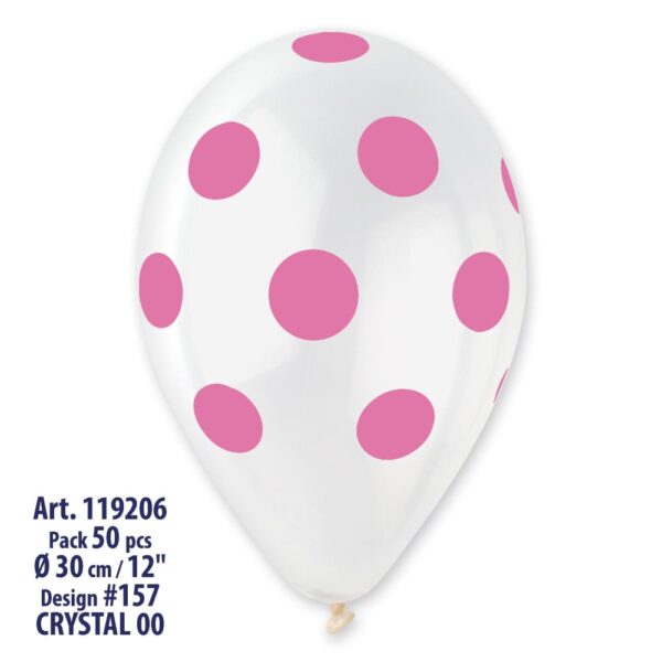 Crystal Polka Dot Clear/Rose #000 – 12in