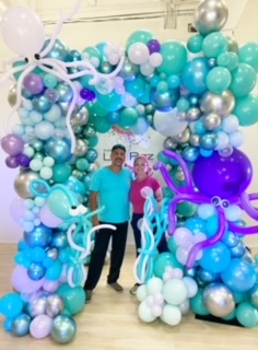 Balloons Decoration Under the sea gazebo - Balloons By Luz Paz Decorations  and Academy