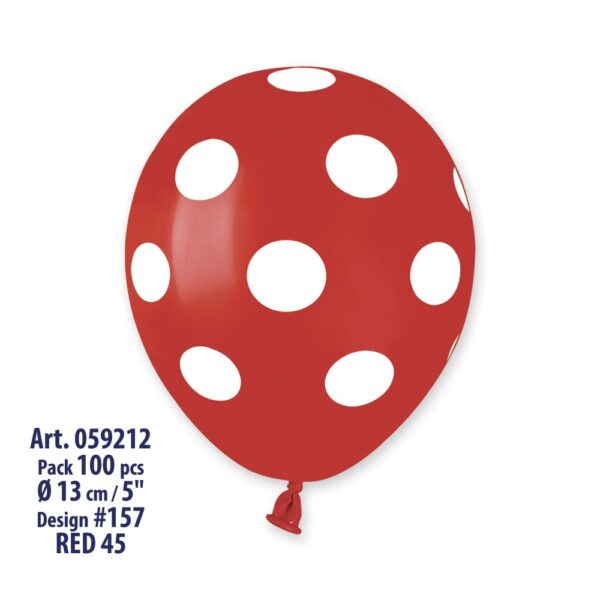 Standard Polka Dot Red/White – 5in