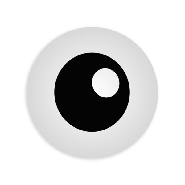 Printed Eye Ball White #001 – 5in