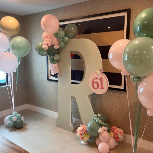 3D Monogram with Soft Organic Balloons
