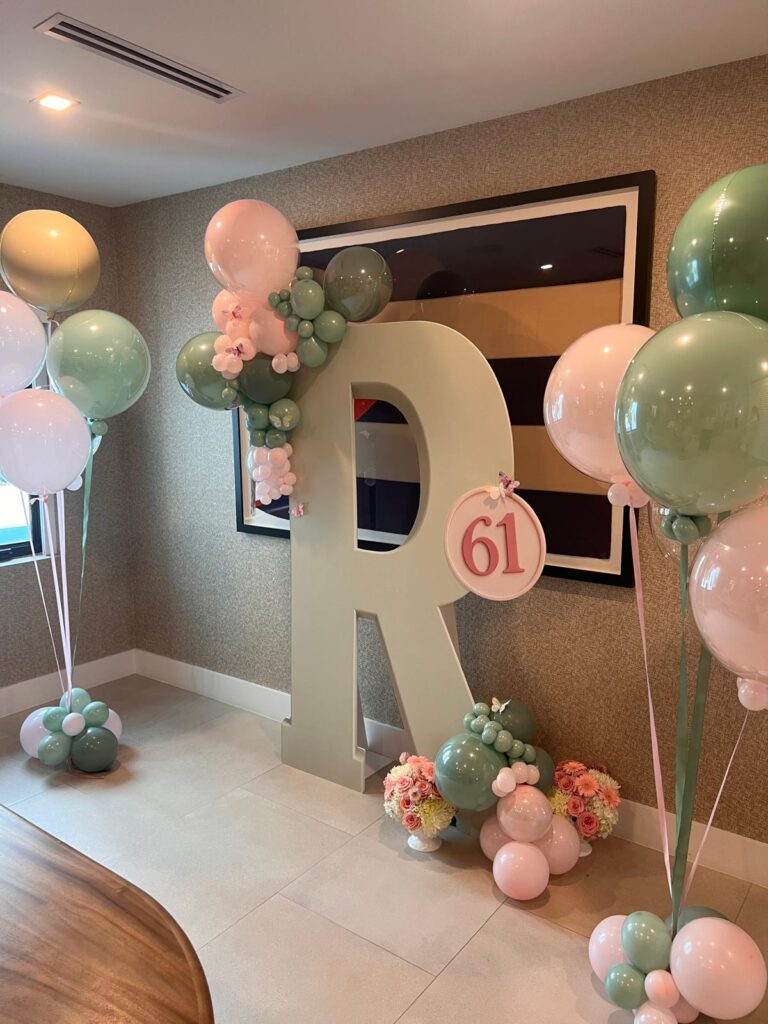 3D Monogram with Soft Organic Balloons